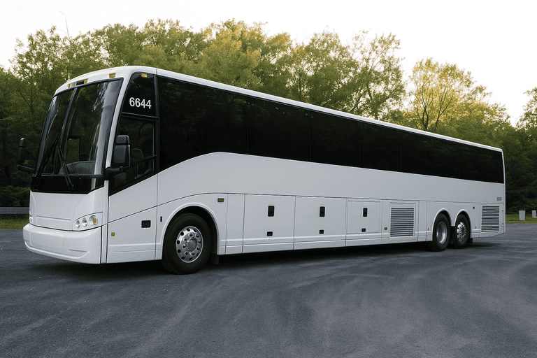 exterior of Charter Bus Rental North Plainfield coach bus